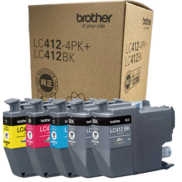 ブラザー（brother） 純正インク LC412-4PK＋LC412BK 4色 1個