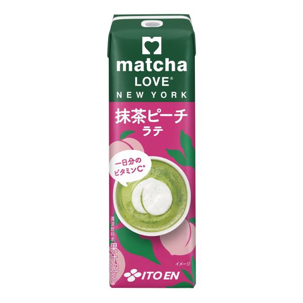 伊藤園 matcha LOVE（抹茶ラブ）NEW YORK 抹茶ピーチラテ 240ml