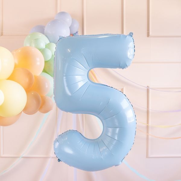 ナンバーバルーン【5】 数字 バルーン 特大 誕生日 シルバー ナンバーバルーン 90cm 風船