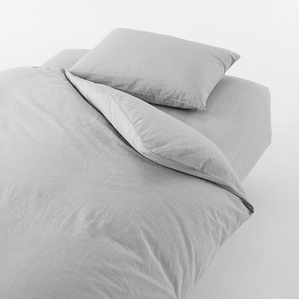 無印良品 洗いざらしボックスシーツ S 100×200×18