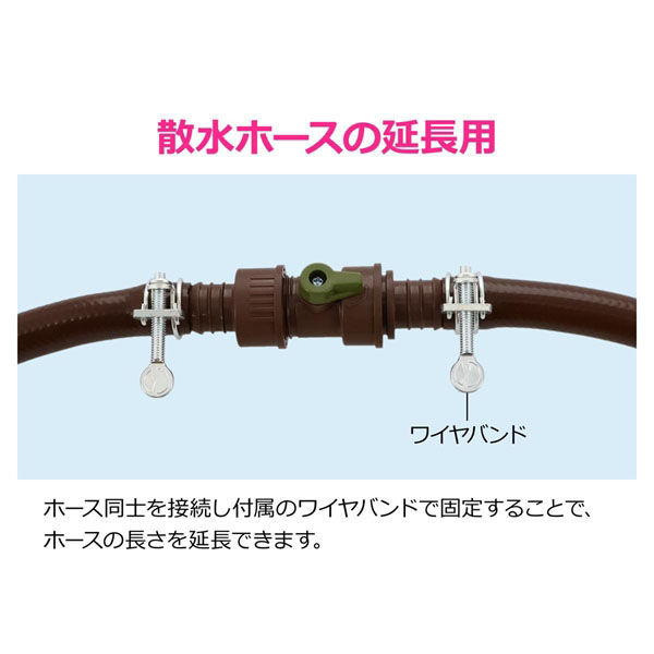 (まとめ) カクダイ GAONA ホーセンド付き散水ホース 1m ブラウン GA-QD031 1本 【×5セット】 茶