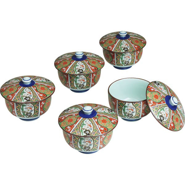 新品未使用　錦古伊万里様式　汲出揃5客セット シャディ 波佐見焼 錦古伊万里様式 汲出5客揃 24-8279-256 1箱（直送品