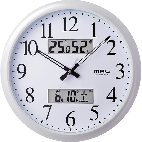 シャディ MAG 温度・湿度・カレンダー表示付電波時計ダブルリンク 24-8320-522 1箱(直送品) シャディ MAG 温度・湿度・カレンダー表示付電波時計ダブルリンク 24-8320-522 1箱(直送品)