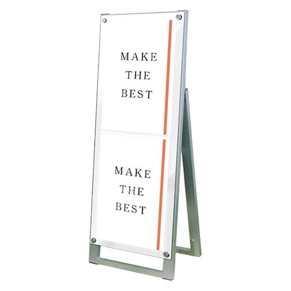 キャスター 広告プレート 常磐精工 ポスター用スタンド看板マグネジ A3縦縦片面ホワイト