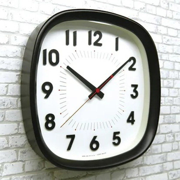 さんてる WARM シンプル 掛け時計 280×280mm ライトブラック