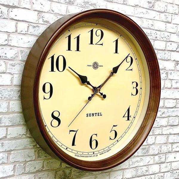 さんてる アンティーク 掛け時計 直径285mm アンティークブラウン