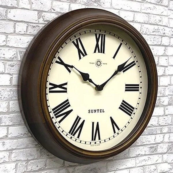 さんてる レトロアンティーク 電波掛け時計 直径285mm DQL714_R 1個