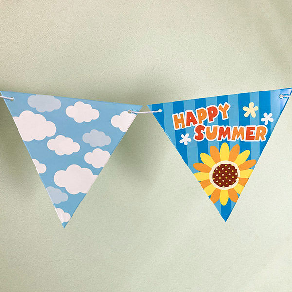 ポップギャラリー(POPGALLERY) 青空ひまわりフラッグガーランド TC2