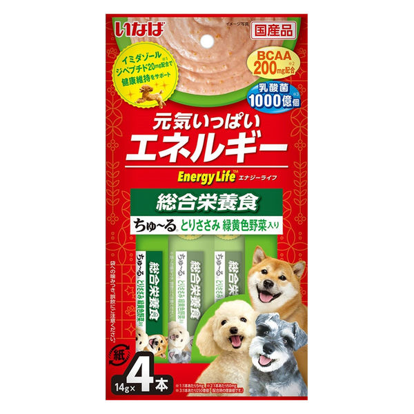 アウトレット】いなば Energy Lifeちゅ～る とりささみ 緑黄色