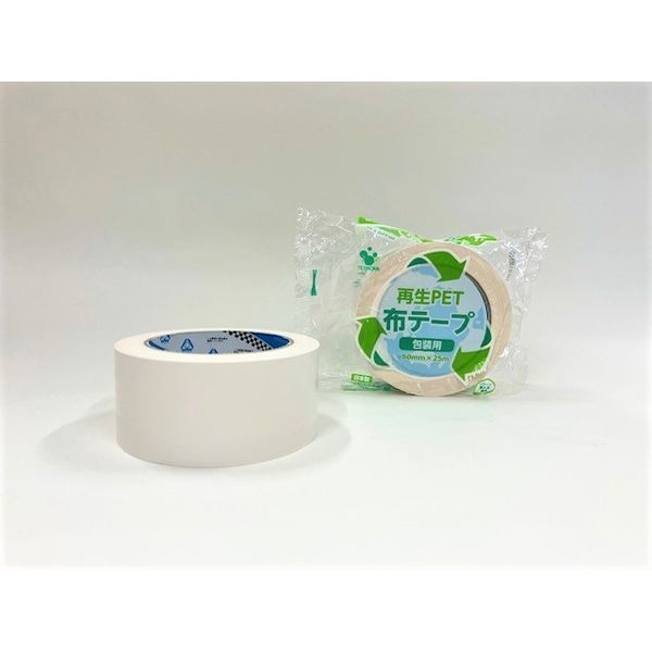 ガムテープ】 再生PET布テープ 白 幅50mm×長さ25m No.1605 寺岡製作所
