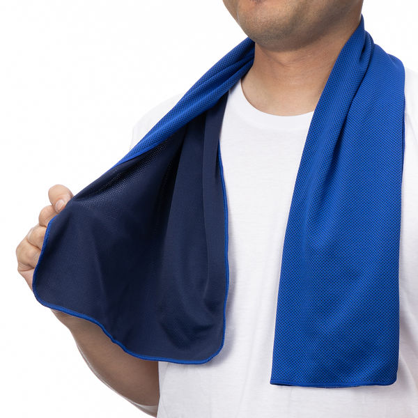 【おはぎ様】専用・青360g×1袋と青12g×7個≪リクエスト特割特価≫ 秋の特別価格）冷感タオル 青 YTL-001NV-AS 1個 オリジナル - アスクル