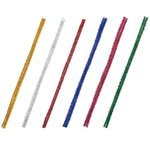 レモン カラフルモール メタリックロング 30cm 12本入×10パック 6色