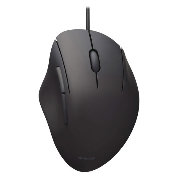 マウス 有線 静音マウス 5ボタン Mサイズ 黒 M-SH20UBSKBK