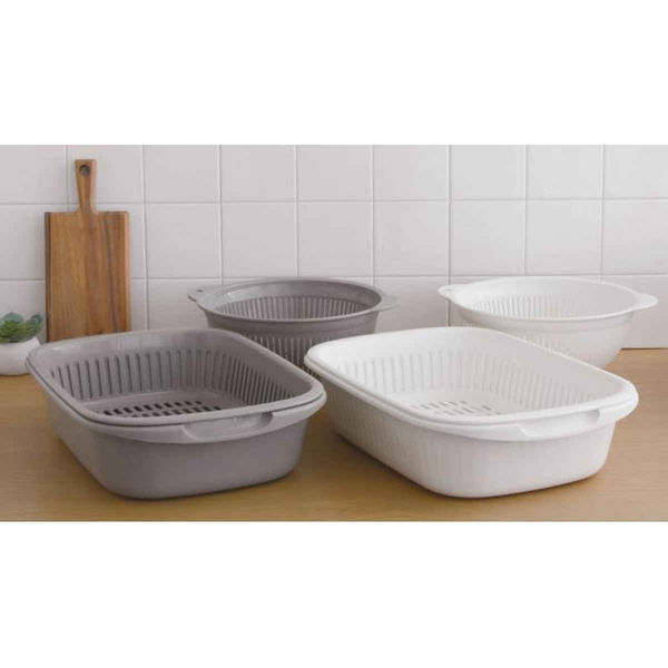 岩崎工業 水切りラック クッキングパル 水切りバット ベージュグレー