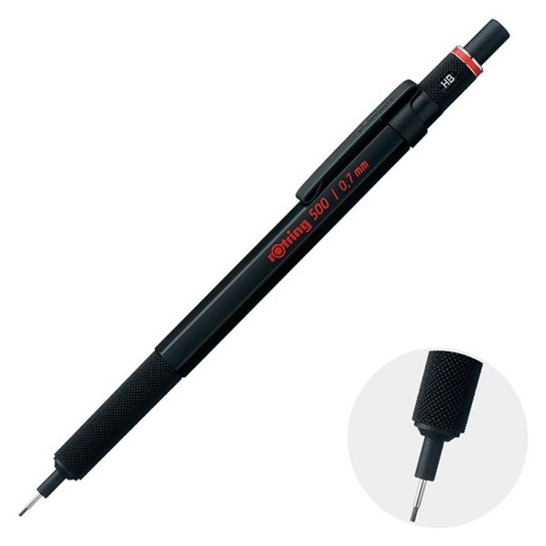 ロットリング 製図用500 シャープ 0.7mm ブラック 2186326