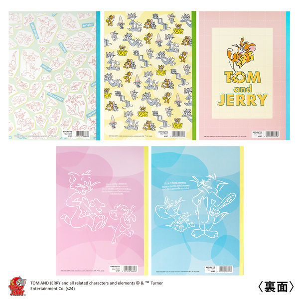 日本ノート トムとジェリーhang out セミB5 6.5mm30枚5柄セット U18705