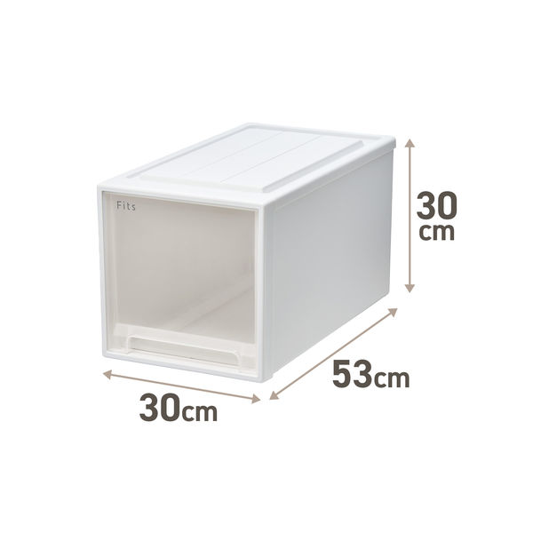 （まとめ） 天馬 Fits フィッツケース クローゼット W300×D530×H300mm カプチーノ L-30CAP 1個 〔×2セット〕 まとめ） 天馬 Fits フィッツケース クローゼット（ワイド） L-53 W440