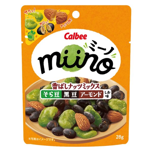 素材スナック菓子 miino ミーノ 香ばしナッツミックス そら豆黒豆