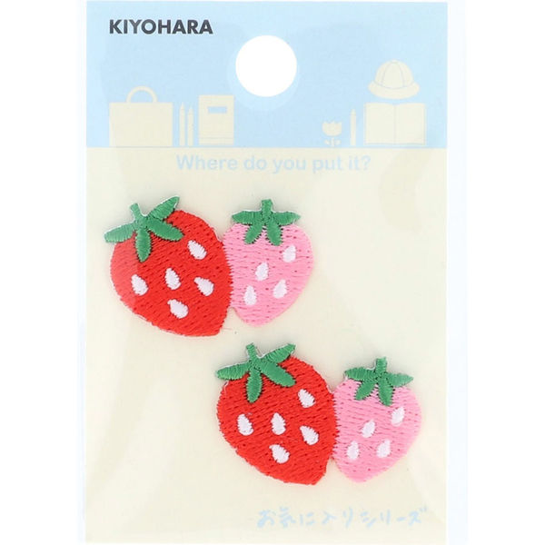 清原 ミニワッペン イチゴ 2枚入 MOW897 1セット(3袋)（直送品