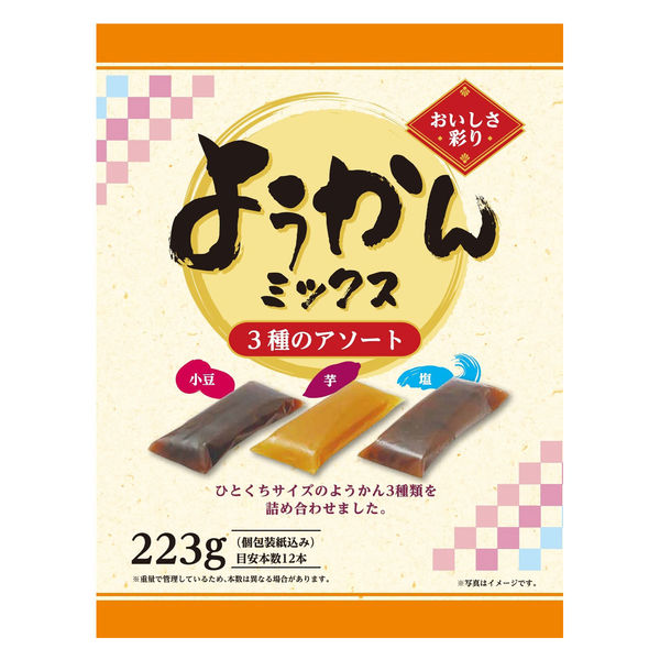 羊羹 個包装 ようかんミックス3種のアソート 223g 12個入 1セット(1袋