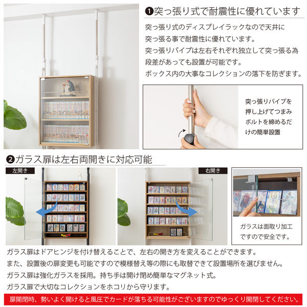 軒先渡し】Sunharvest 突っ張り式コレクションディスプレイラック 