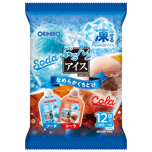 オリヒロ ぷるんとアイス ソーダ＋コーラ 1セット（1袋（12個入）×3