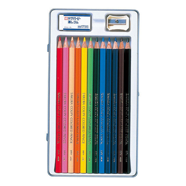 サクラ クーピー 色鉛筆 12色 - 筆記具