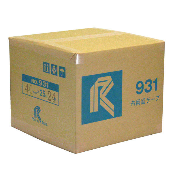 リンレイテープ 床材固定用 布両面テープ #931 40x25 1箱（24巻入