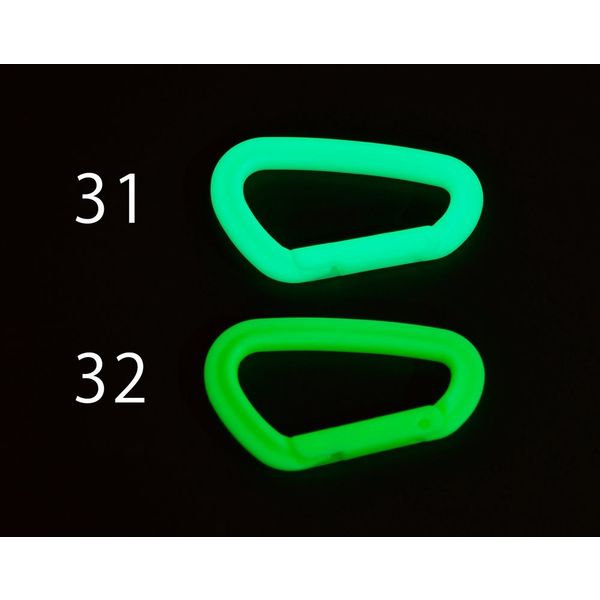 エスコ 75mm カラビナフック(プラスチック製/蓄光イエロー) EA638JG-32