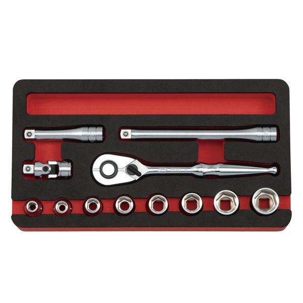 京都機械工具 KTC 9.5SQ 12点組 ソケットレンチセット 六角形状 TB312A