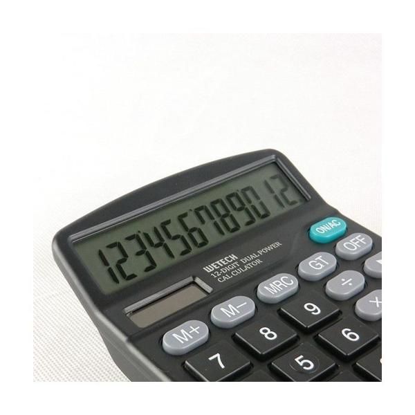 ウィキャン 12桁電卓 WJ-866 1個（直送品） - アスクル
