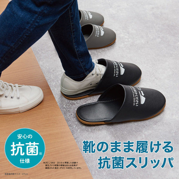 キングジム 靴のまま履ける抗菌スリッパ Sサイズ SLP10-S 1足（取寄品