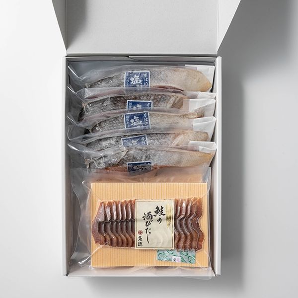 酒びたし 永徳 村上 永徳 鮭乃蔵 塩引鮭 8切と 鮭の酒びたし 60g 1007001 鮭 しゃけ 塩引き鮭 酒びたし 新潟県村上市 JRE MALLふるさと納税