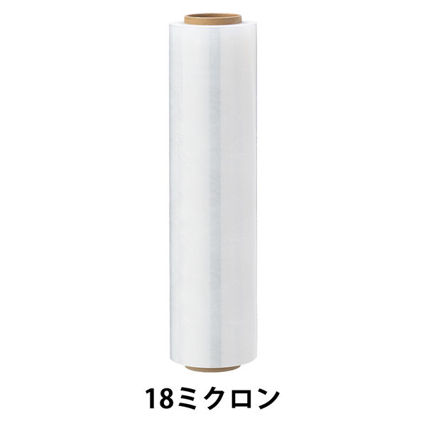 ストレッチフィルム 18ミクロン 500mmX300m 1箱(6本入) - アスクル