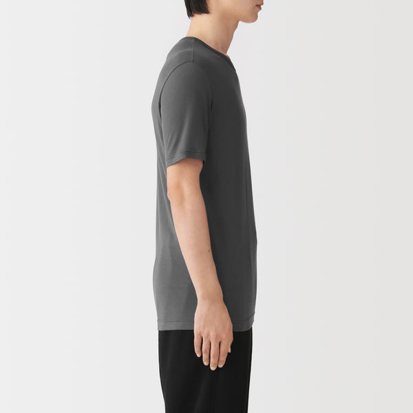 無印良品 紳士 脇に縫い目のない なめらか クルーネック半袖Tシャツ
