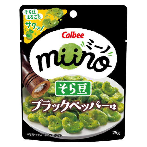 25gmiinoそら豆ブラックペッパー味 1セット（1個×3） - アスクル