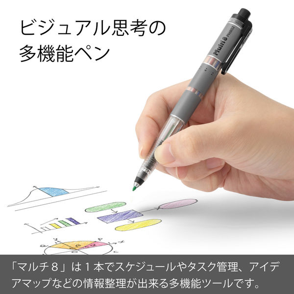 ぺんてる シャープペン マルチ8 色芯8色 XPH802 1セット(1個×10)（直送