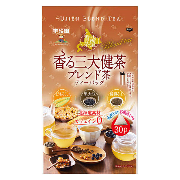 宇治園 香る三大健茶ティーバッグ 1セット(30バッグ×5) - アスクル