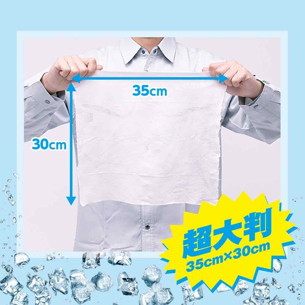 クールシート 詰替 35×30cm 汗拭き ボディ 冷感 冷却 タオル 大容量