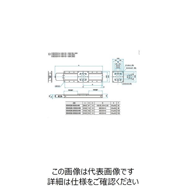 シグマ光機 高剛性・精密型自動ステージ 移動量100mm 120×120mm OSMS26ー100(X)ーM6 1個 61-6983-88（直送品）  - アスクル