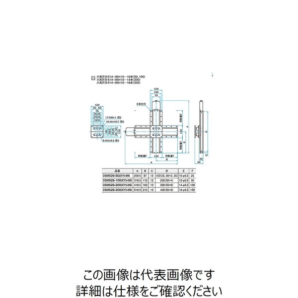 シグマ光機 高剛性・精密型自動ステージ 移動量200mm 120×120mm OSMS26ー200(XY)ーM6 1個 61-6984-04（直送品）  - アスクル