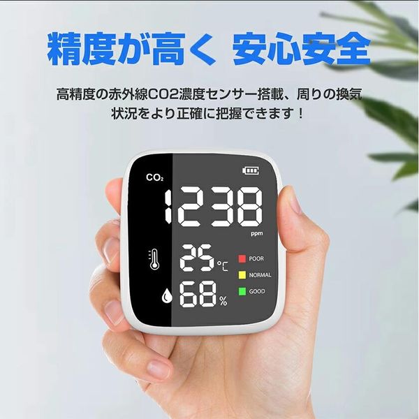 小林薬品 RABLISS CO2モニター コンパクトCO2濃度測定器 KO260 