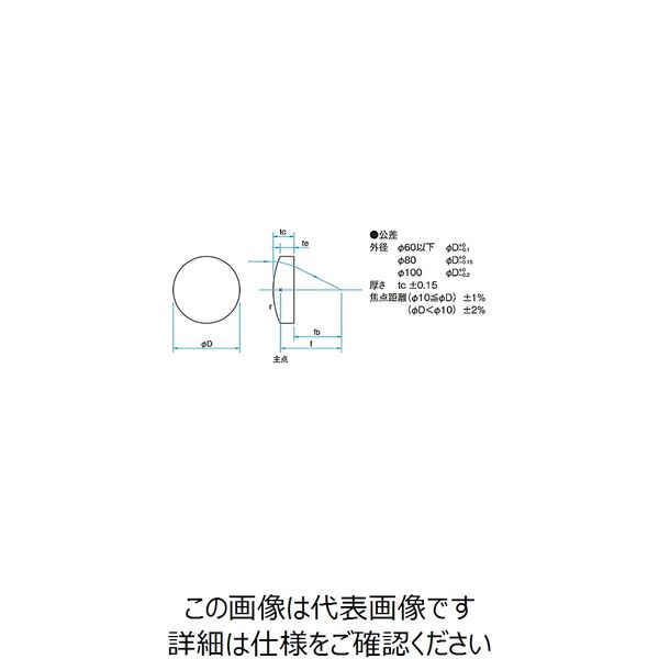シグマ光機 球面平凸レンズ BK7 φ100mm 焦点距離150mm SLB-100