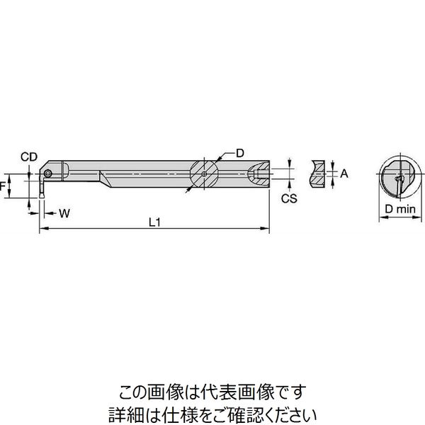 WIDIA 内径溝入れ用旋盤ホルダー（5423877） A32SWMTER0419M 1本（直送