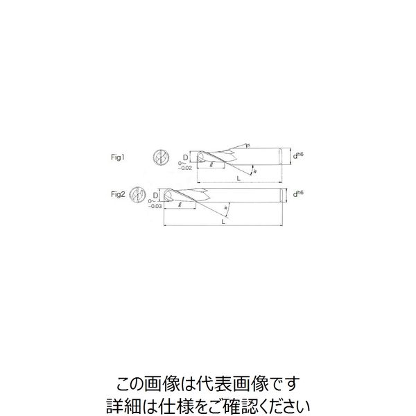 丸一切削工具 THECUT 超硬2枚刃ボールエンドミル（ TiALNコーティング） IC2MBV 3R 1セット（2本）（直送品）