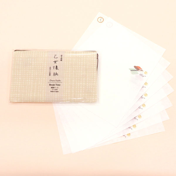 3516 乙女懐紙Break Time ケース付 1セット カミイソ産商（直送