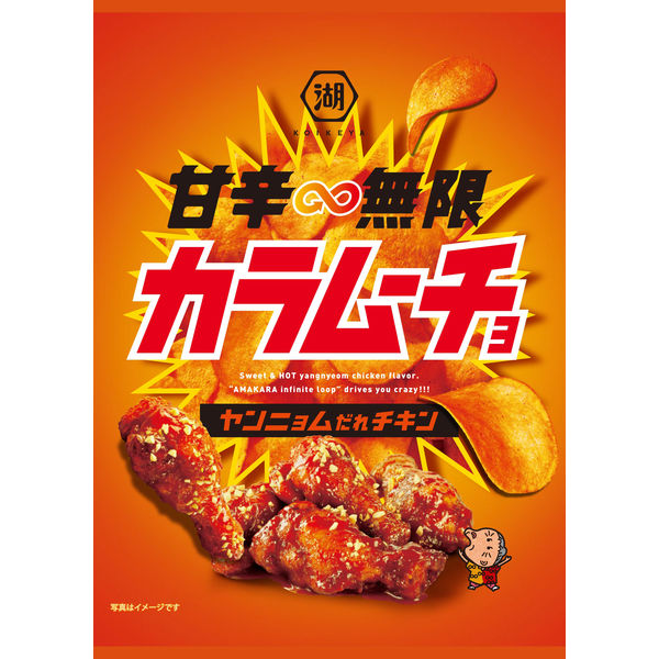 甘辛無限カラムーチョ ヤンニョムだれチキン 6袋 湖池屋 ポテトチップス スナック菓子 おつまみ - アスクル