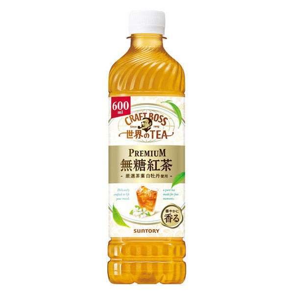 サントリーフーズ クラフトボス 世界のTEA PREMIUM 無糖紅茶 600ml 1箱