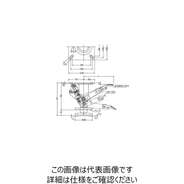 鋼鉄台車、ハンマーロック付き【値下げ】 TC-469S（ハンマーロック付きスチール製固定ハンドル台車）販売ページ
