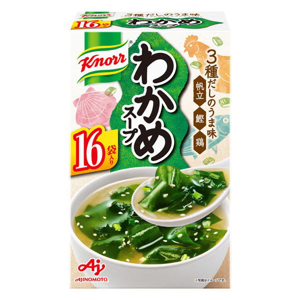 クノール わかめスープ 16袋入 1セット（1個×6） 味の素 朝食 ランチ 